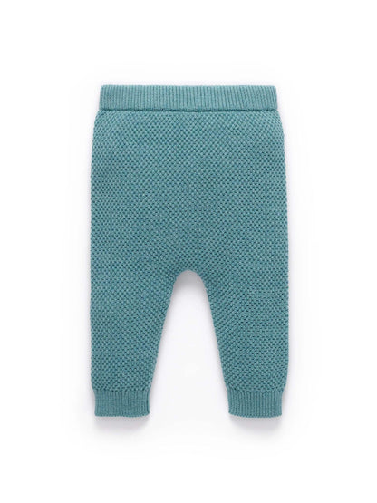 Purebaby Green Garter Stitch Knit Leggings - image 3