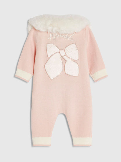 River Island Pink Fur Cable Knitted All-In-One - image 2
