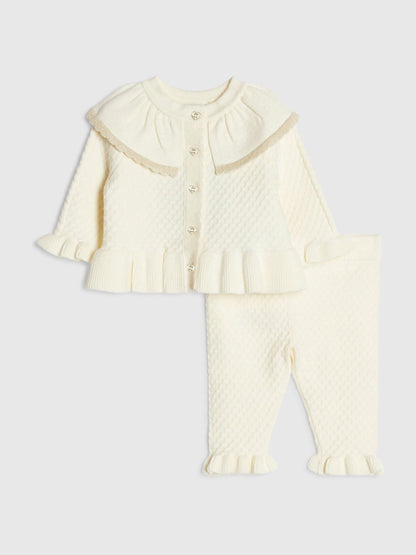 River Island Cream Bow Cardigan & Leggings Set - image 1