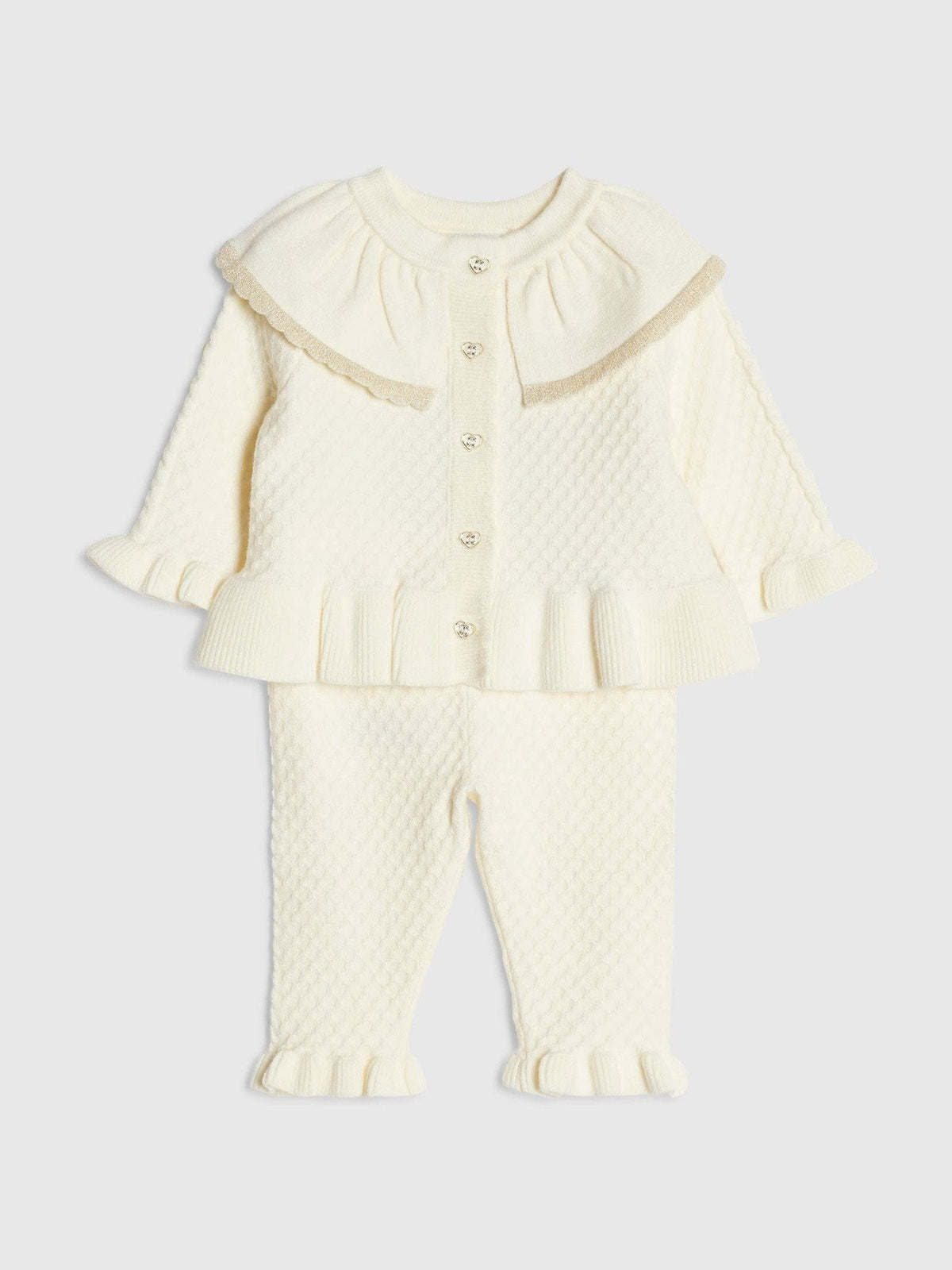 River Island Cream Bow Cardigan & Leggings Set - image 3