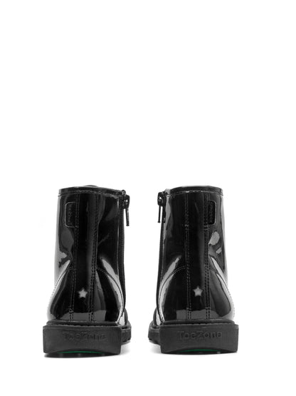 Dsiney Kidz - Toezone Black Patent Unicorn Boots with Lace and Zip Fastening image 2