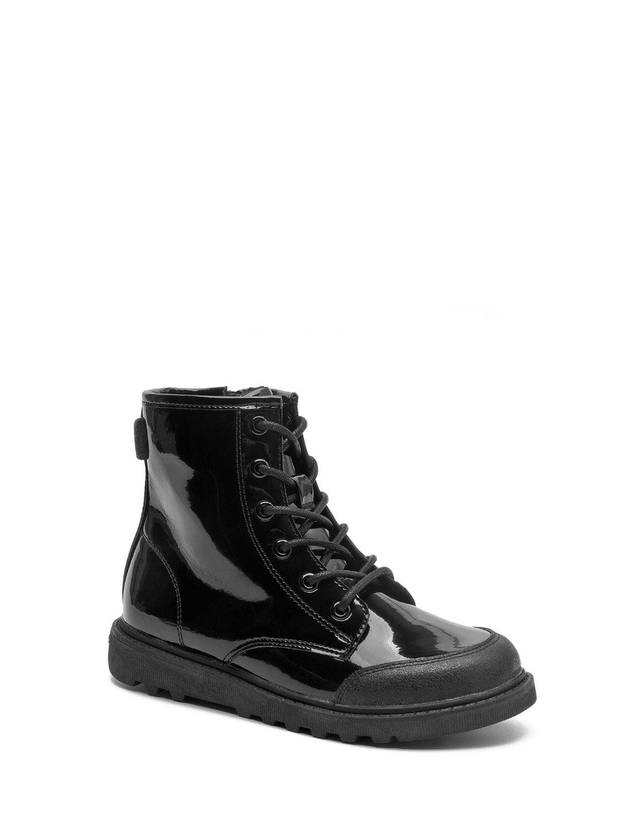 Dsiney Kidz - Toezone Black Patent Unicorn Boots with Lace and Zip Fastening image 3