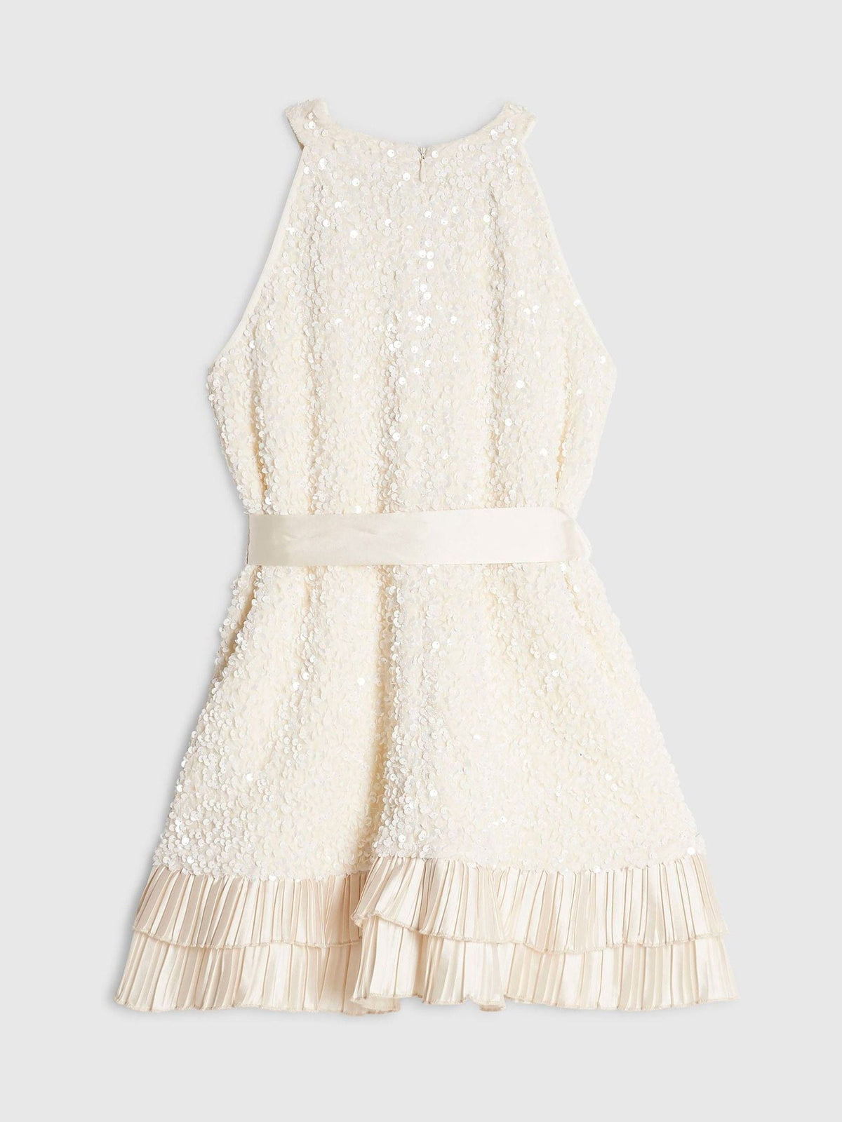River Island Cream Sequin Halter Neck Dress - image 2