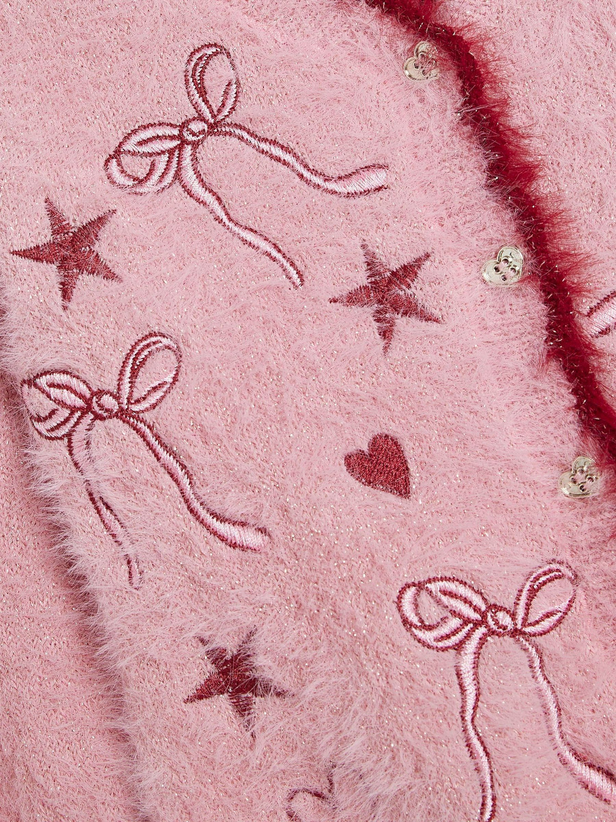 River Island Pink Embroidered Fluffy Cardigan & Leggings Set - image 4