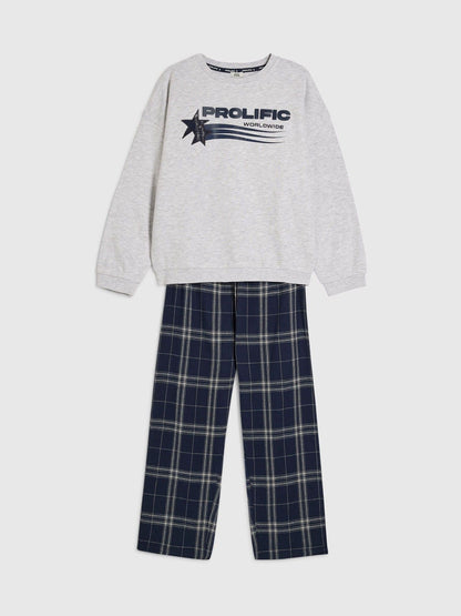 River Island Grey Prolific Sweater & Joggers Pyjamas Set - image 3