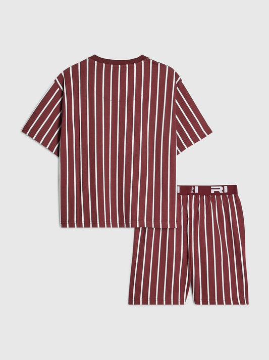 River Island Brown Striped Top & Short Pyjamas Set - image 2