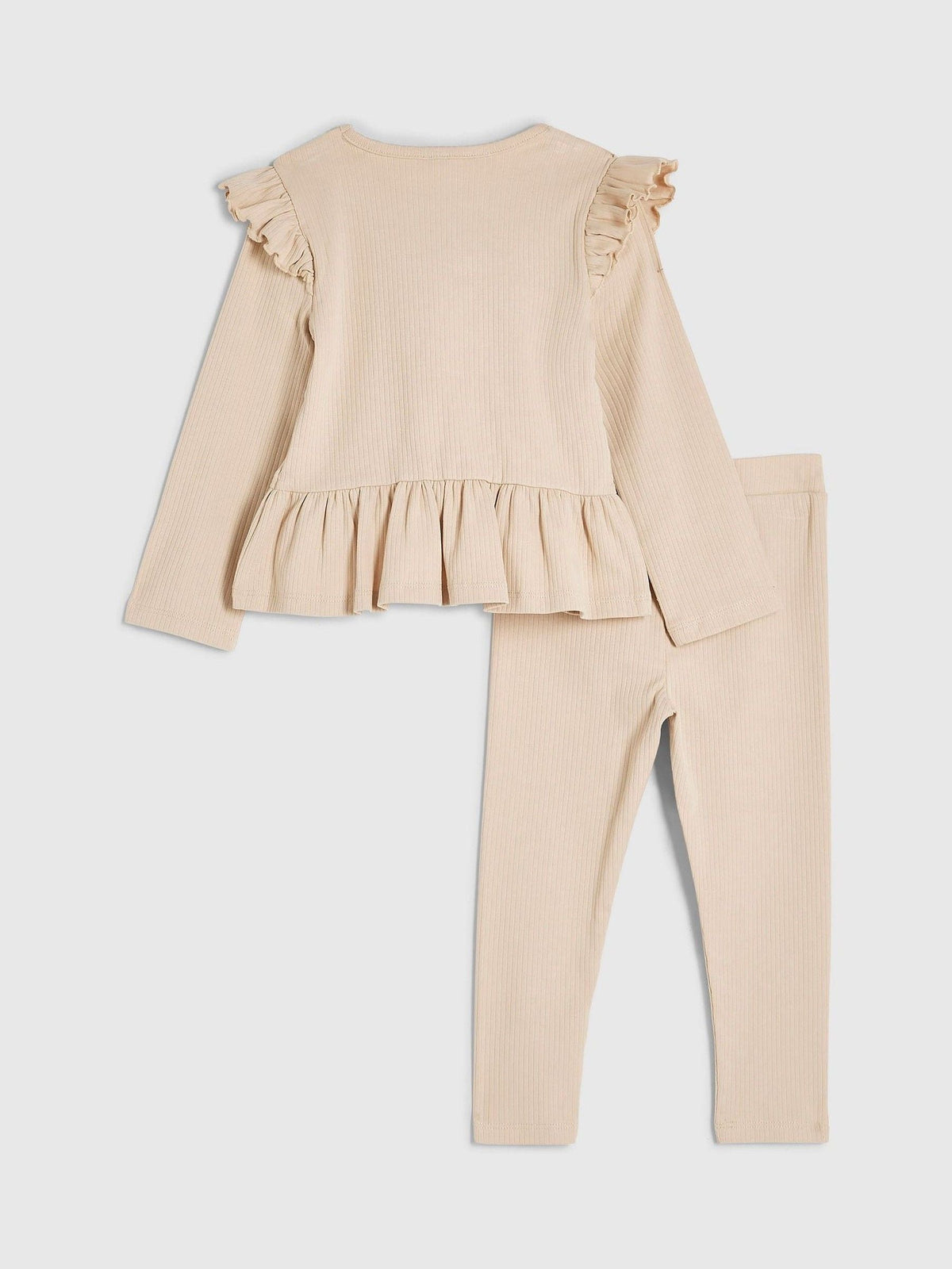 River Island Brown Bow Ribbed Top & Leggings Set - image 2