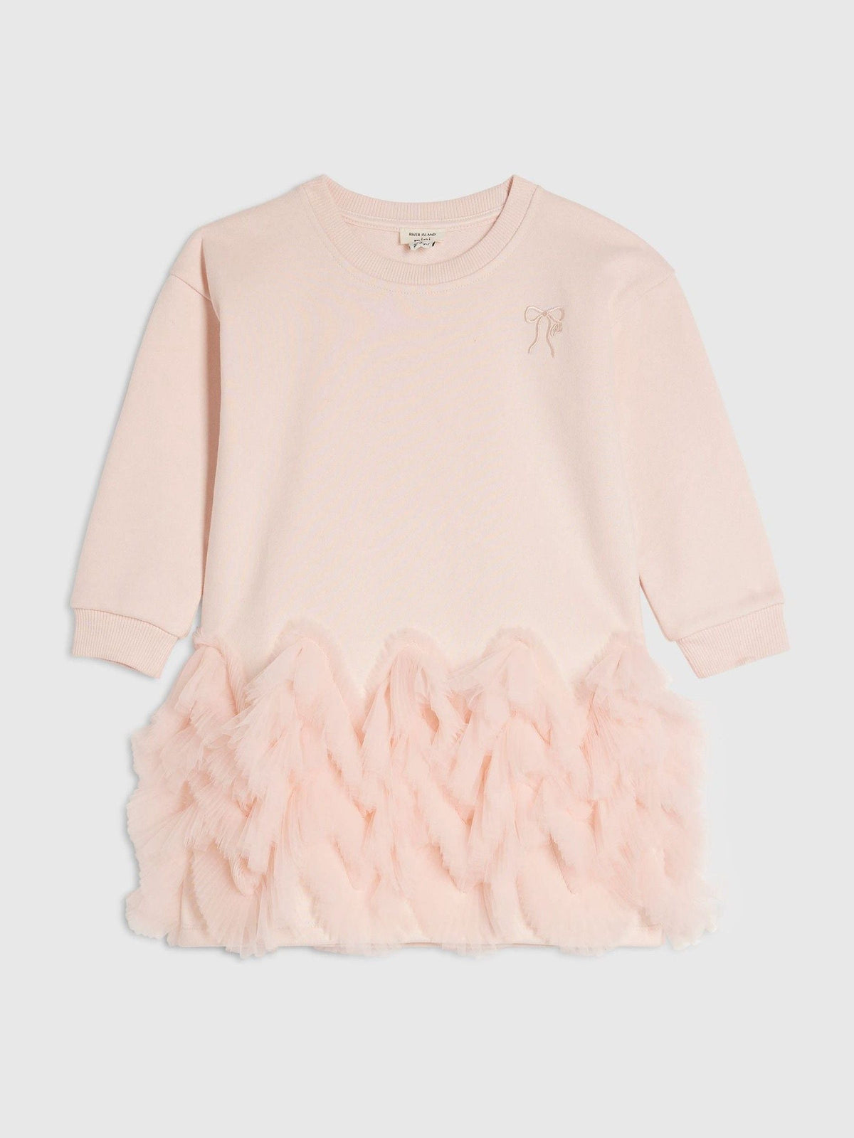 River Island Pink Tulle Hem Sweater Dress - image 1