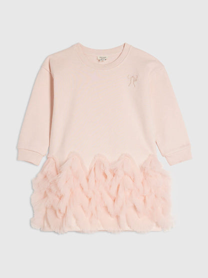 River Island Pink Tulle Hem Sweater Dress - image 1