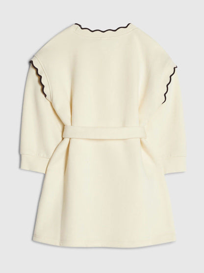 River Island Cream Scalloped Edge Jumper Dress - image 2