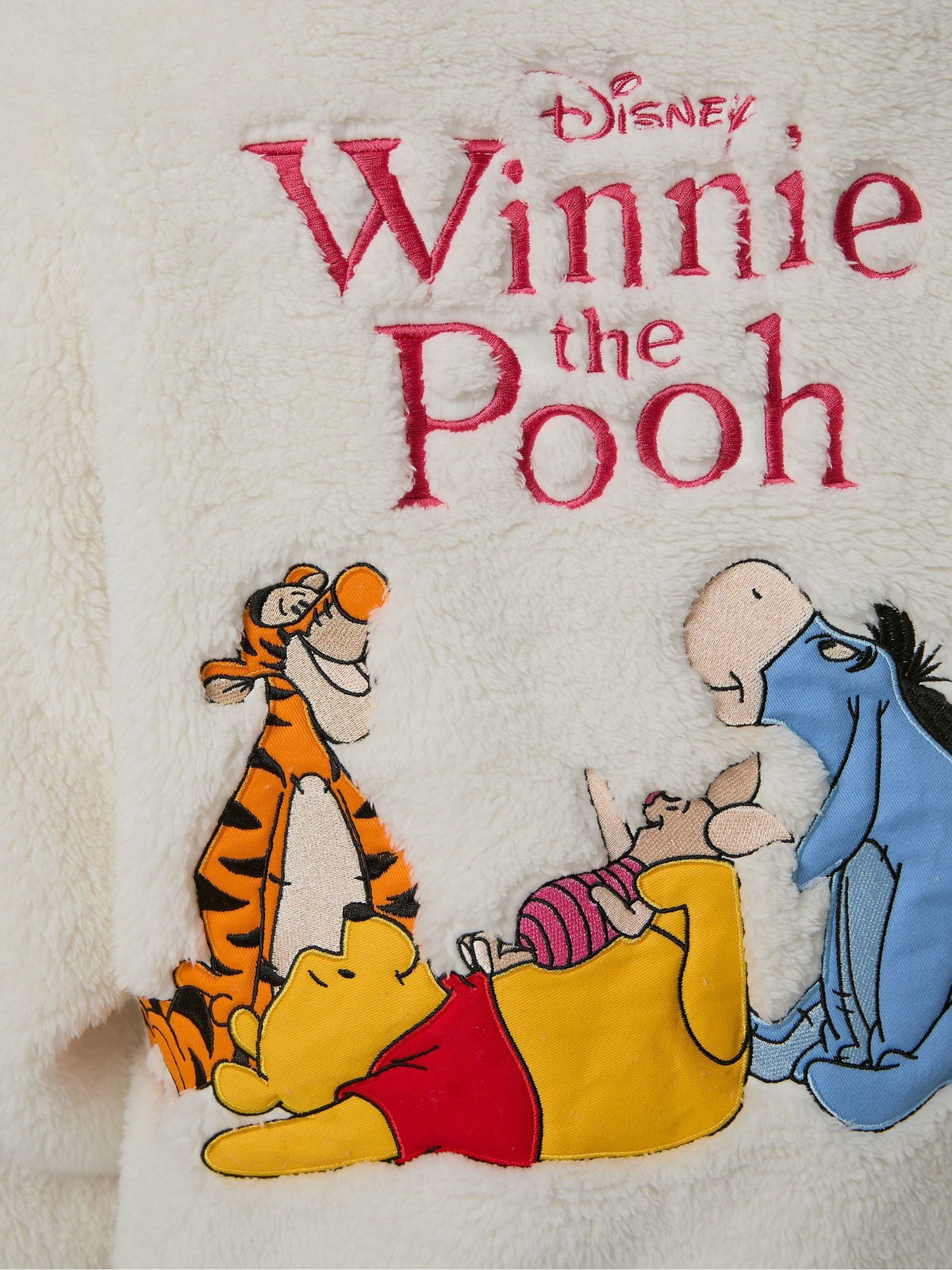 Skinnydip White Disney Winnie the Pooh Embroidered Fleece Jacket - image 5