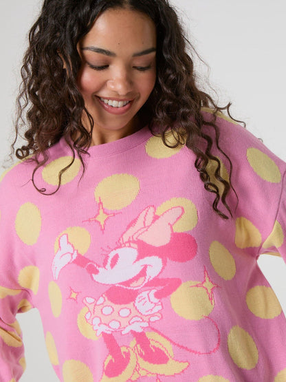 Skinnydip Pink Disney Minnie Mouse Polka Dot Knitted Jumper - image 10