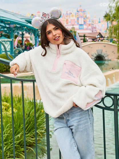 Skinnydip White Disney Castle Fleece Jacket - image 4