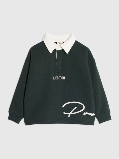 River Island Green Longsleeve Rugby Jumper - image 1