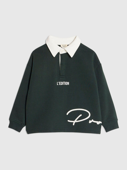 River Island Green Longsleeve Rugby Jumper - image 1