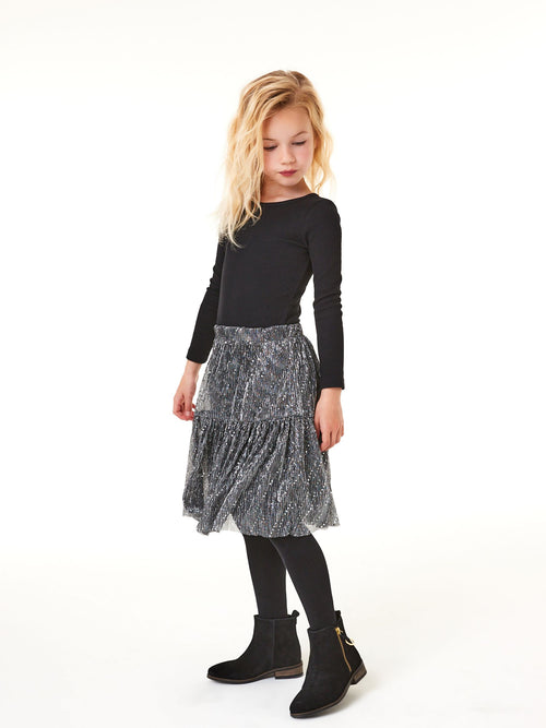 Dsiney Kidz - Black Long Sleeve Ribbed Top (3-16yrs) image 1