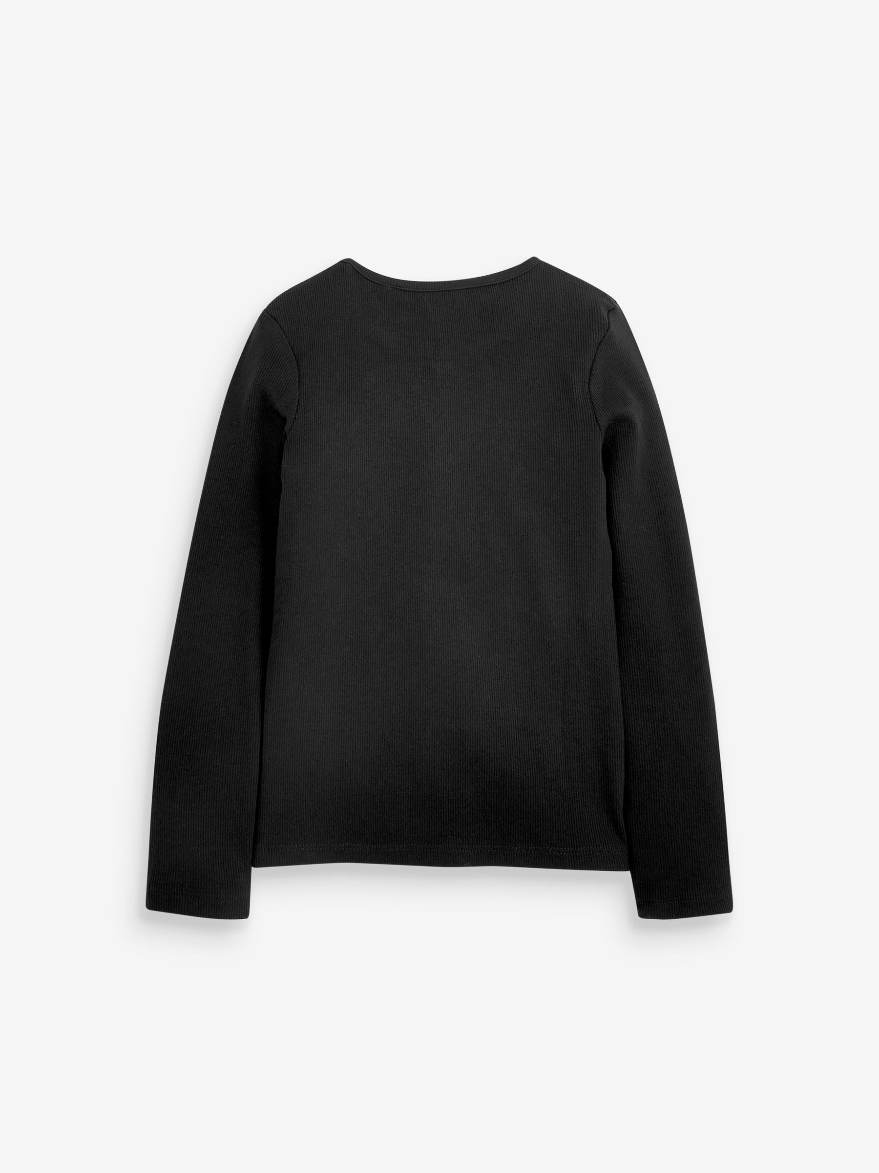 Dsiney Kidz - Black Long Sleeve Ribbed Top (3-16yrs) image 3
