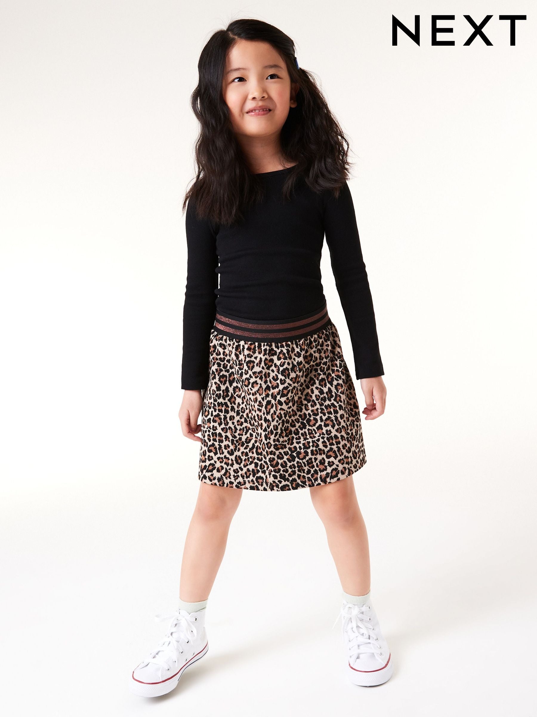 Dsiney Kidz - Black Long Sleeve Ribbed Top (3-16yrs) image 6