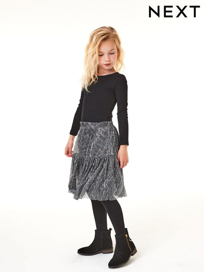 Dsiney Kidz - Black Long Sleeve Ribbed Top (3-16yrs) image 8