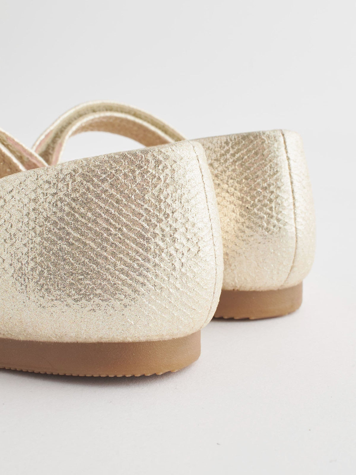 Gold Wide Fit (G) Mary Jane Touch Fastening Occasion Shoes image 4