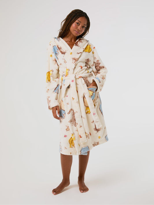 Skinnydip White Disney Winnie the Pooh Ecru Dressing Gown - image 1