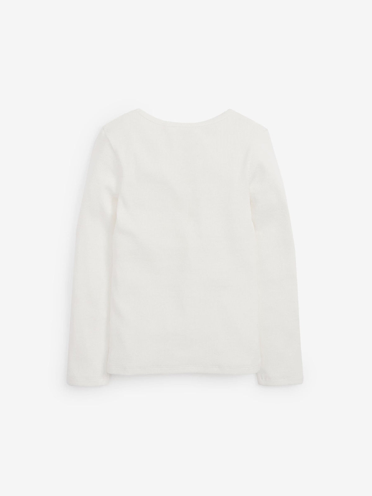 Dsiney Kidz - Ecru White/Cream Long Sleeve Ribbed Top (3-16yrs) image 4