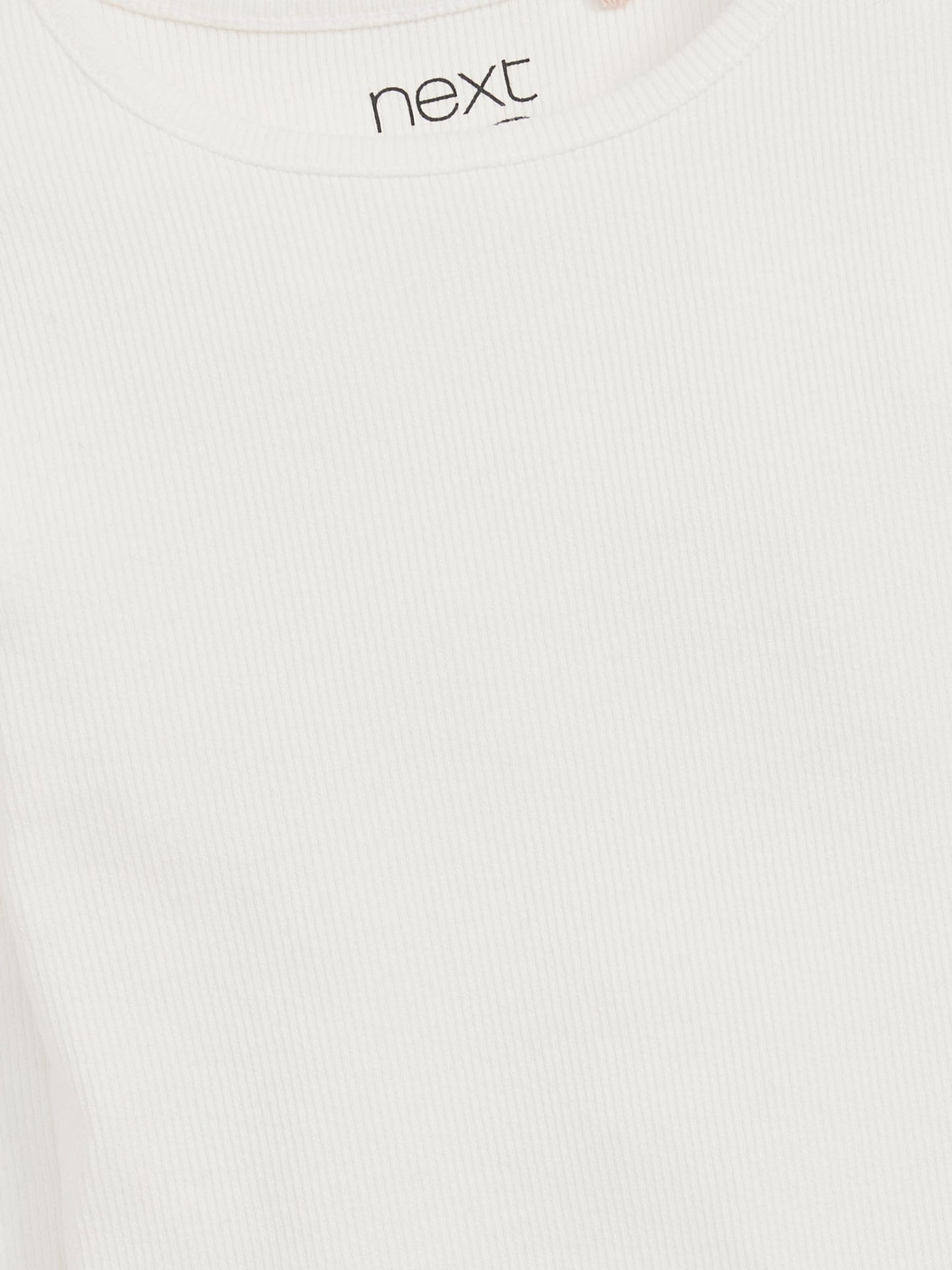 Dsiney Kidz - Ecru White/Cream Long Sleeve Ribbed Top (3-16yrs) image 5