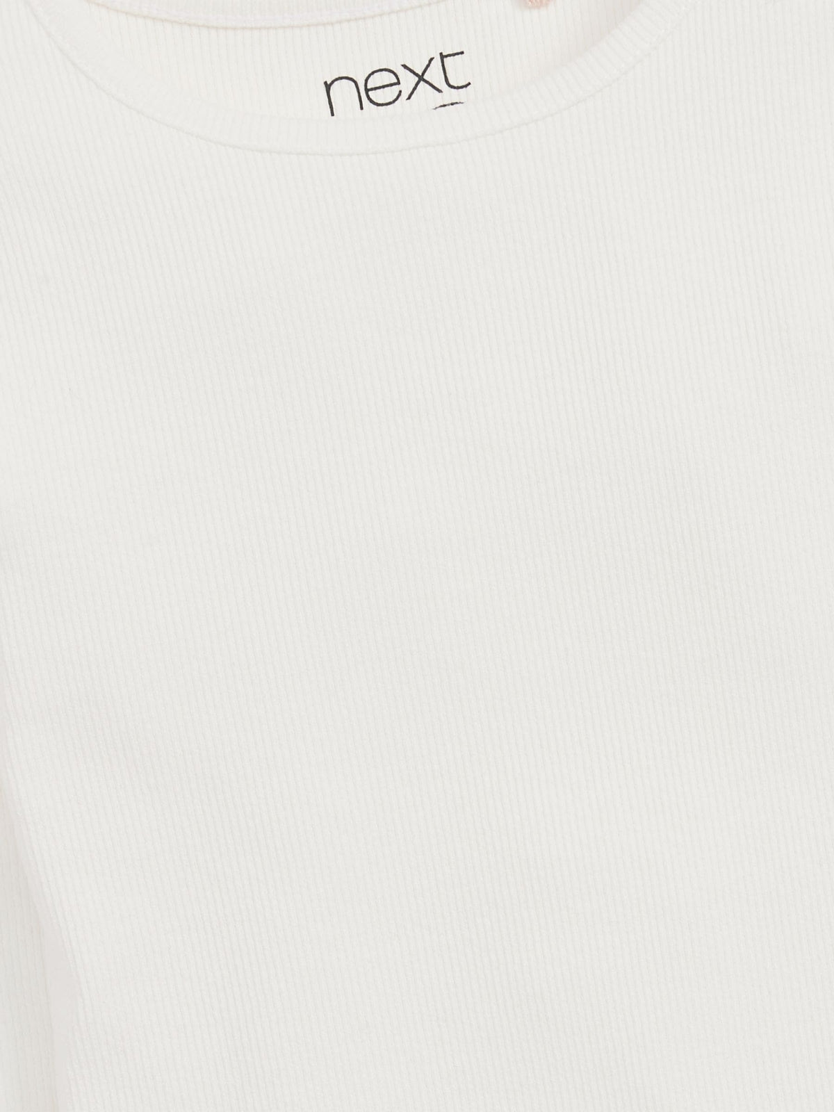 Dsiney Kidz - Ecru White/Cream Long Sleeve Ribbed Top (3-16yrs) image 5