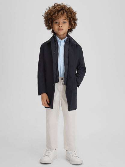 Dsiney Kidz - Reiss Navy Perrin 3-9 yrs Trench With Funnel-Neck Insert image 3