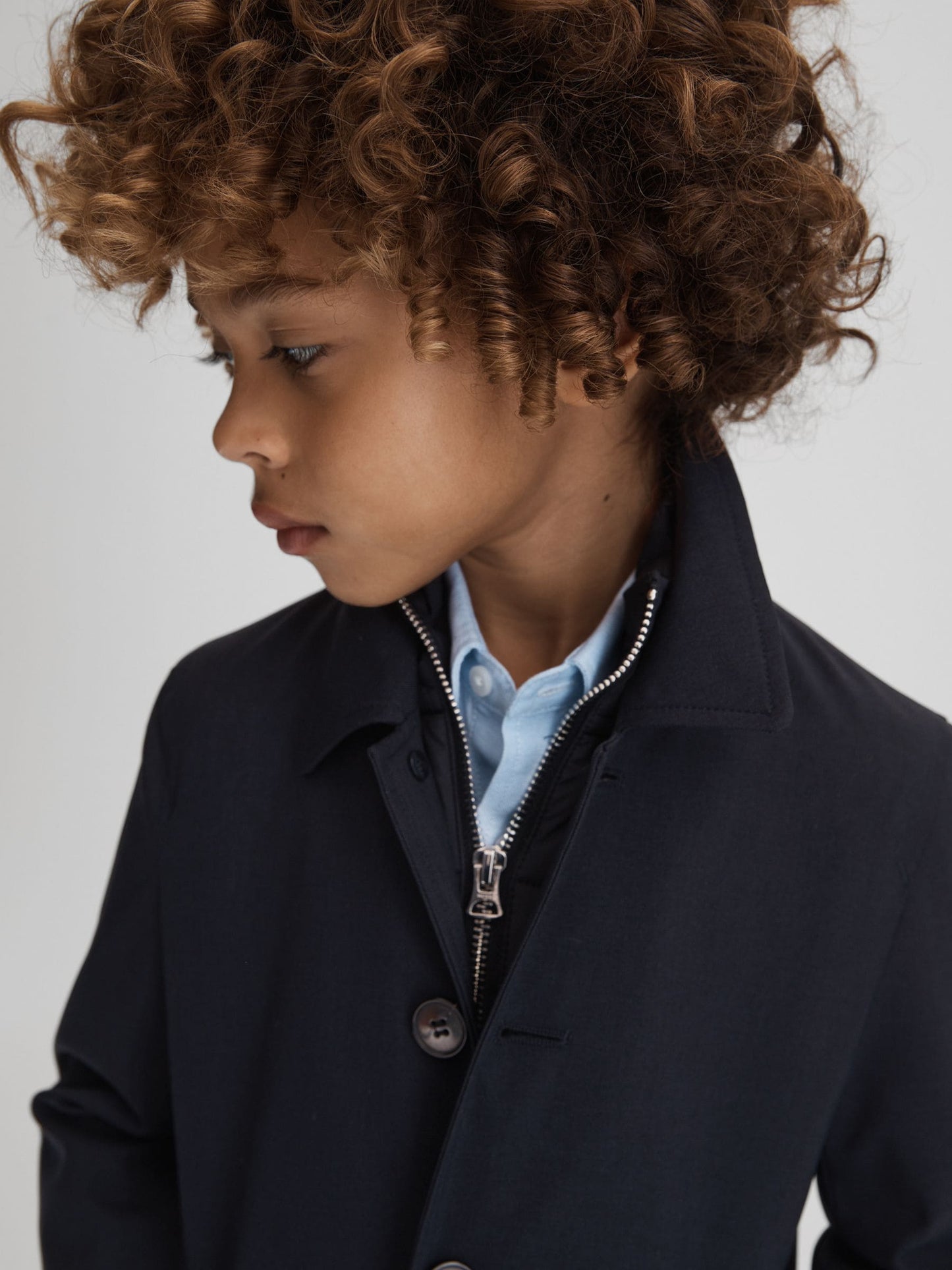 Dsiney Kidz - Reiss Navy Perrin 3-9 yrs Trench With Funnel-Neck Insert image 4