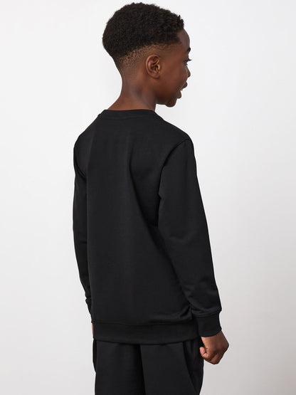 Dsiney Kidz - Gym King Black Victory Loopback Crew Neck Sweat Top image 2