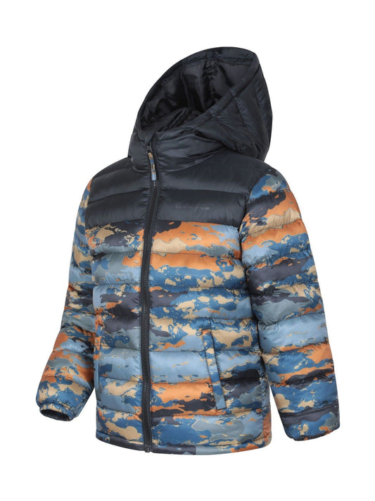 Dsiney Kidz - Mountain Warehouse Grey Seasons Kids Water Resistant Printed Padded Jacket image 2