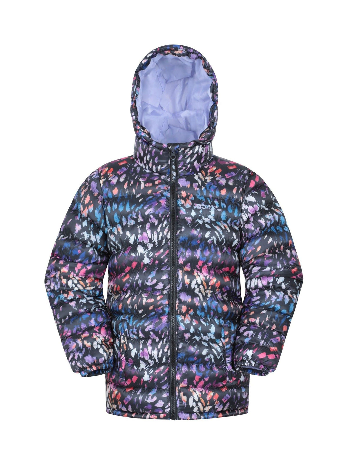 Dsiney Kidz - Mountain Warehouse Black Seasons Kids Water Resistant Printed Padded Jacket image 1