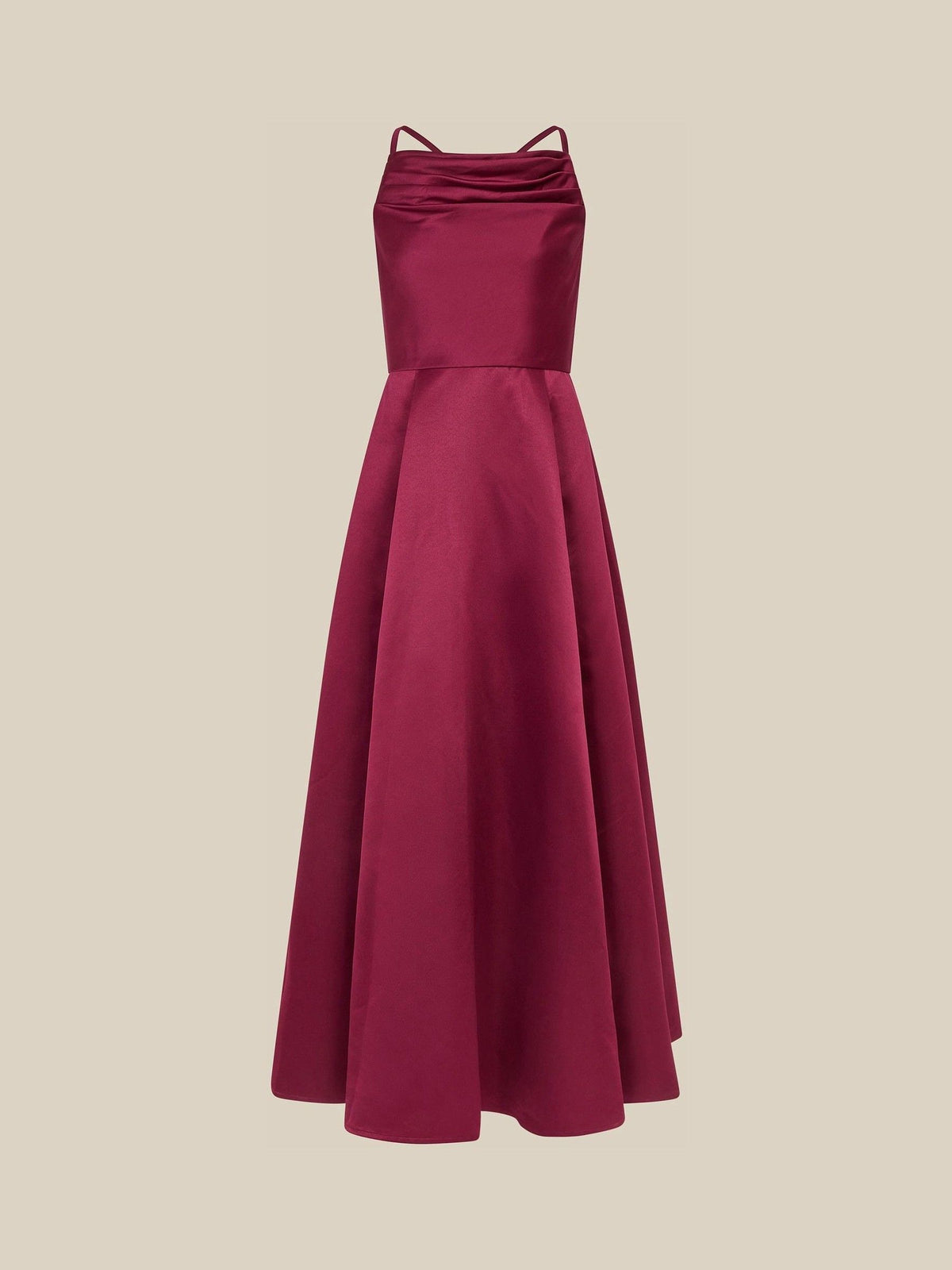 Dsiney Kidz - Monsoon Red Cowl Neck Satin Prom Dress image 2