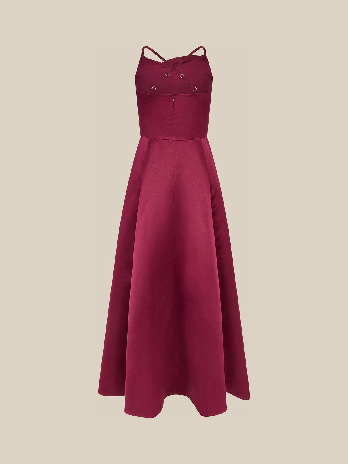 Dsiney Kidz - Monsoon Red Cowl Neck Satin Prom Dress image 3