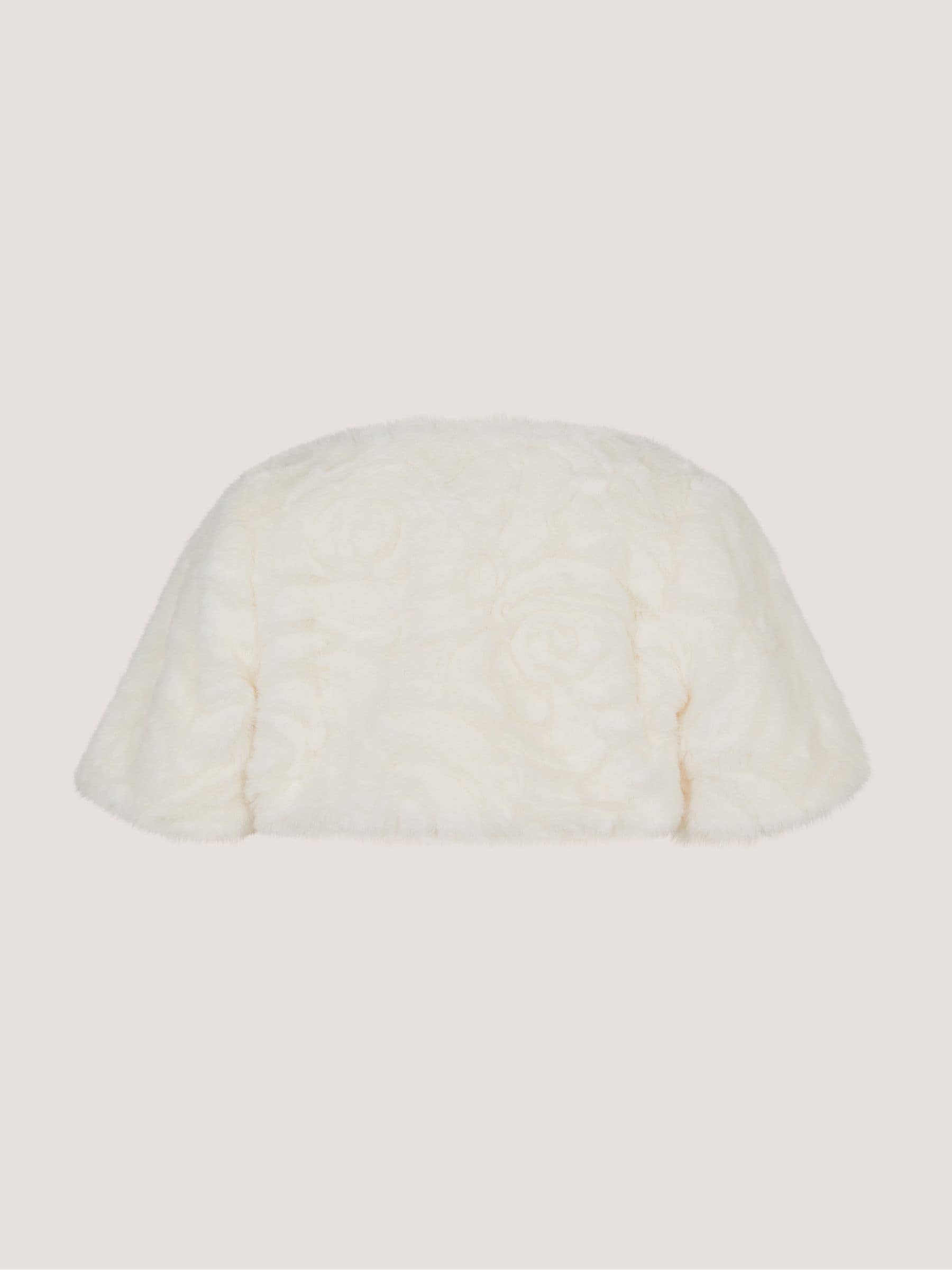 Dsiney Kidz - Monsoon Cream Baby Rose Faux Fur Cardigan image 3