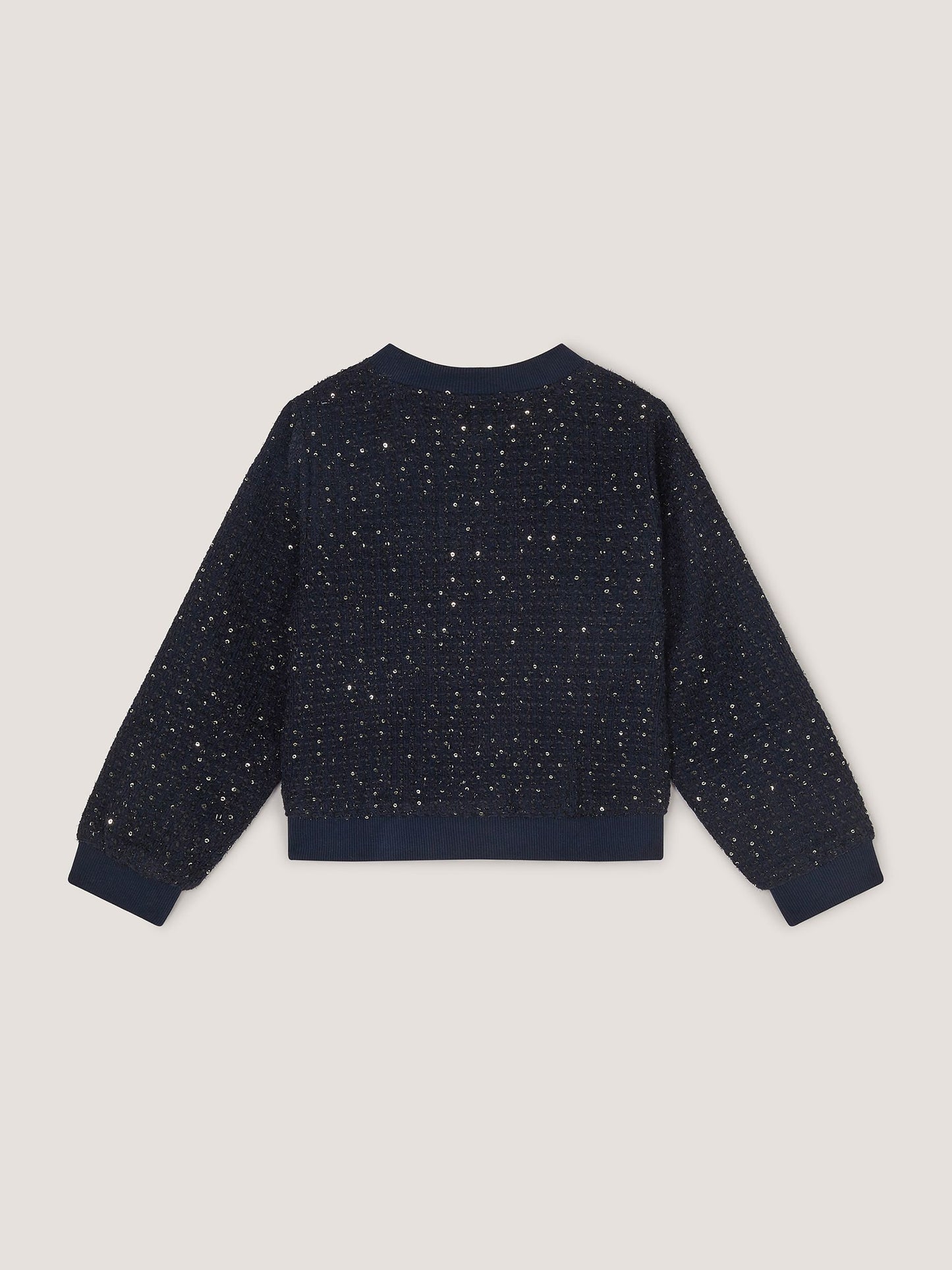 Dsiney Kidz - Monsoon Blue Sequin Unicorn Woven Bomber Jacket image 3
