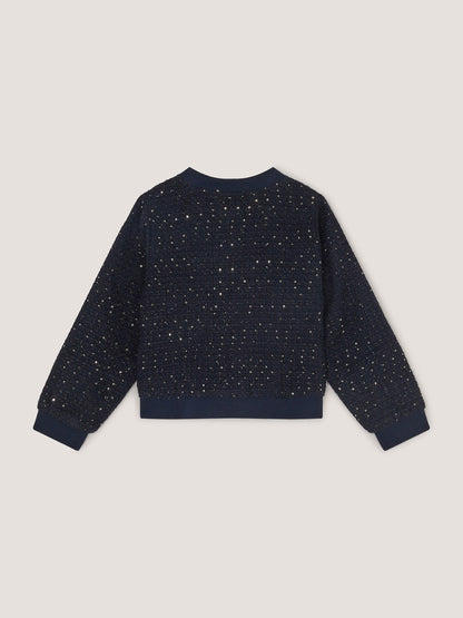 Dsiney Kidz - Monsoon Blue Sequin Unicorn Woven Bomber Jacket image 3