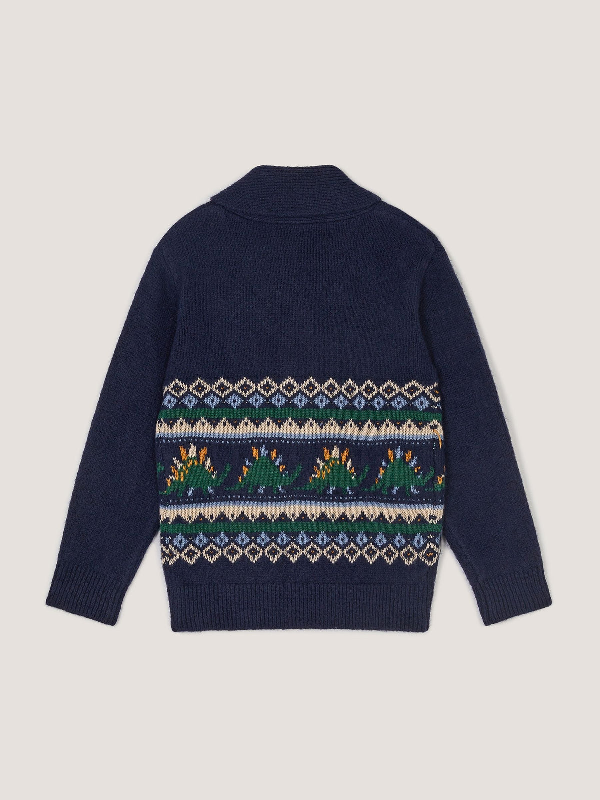 Monsoon Blue Dinosaur Fair Isle Cardigan - image 2