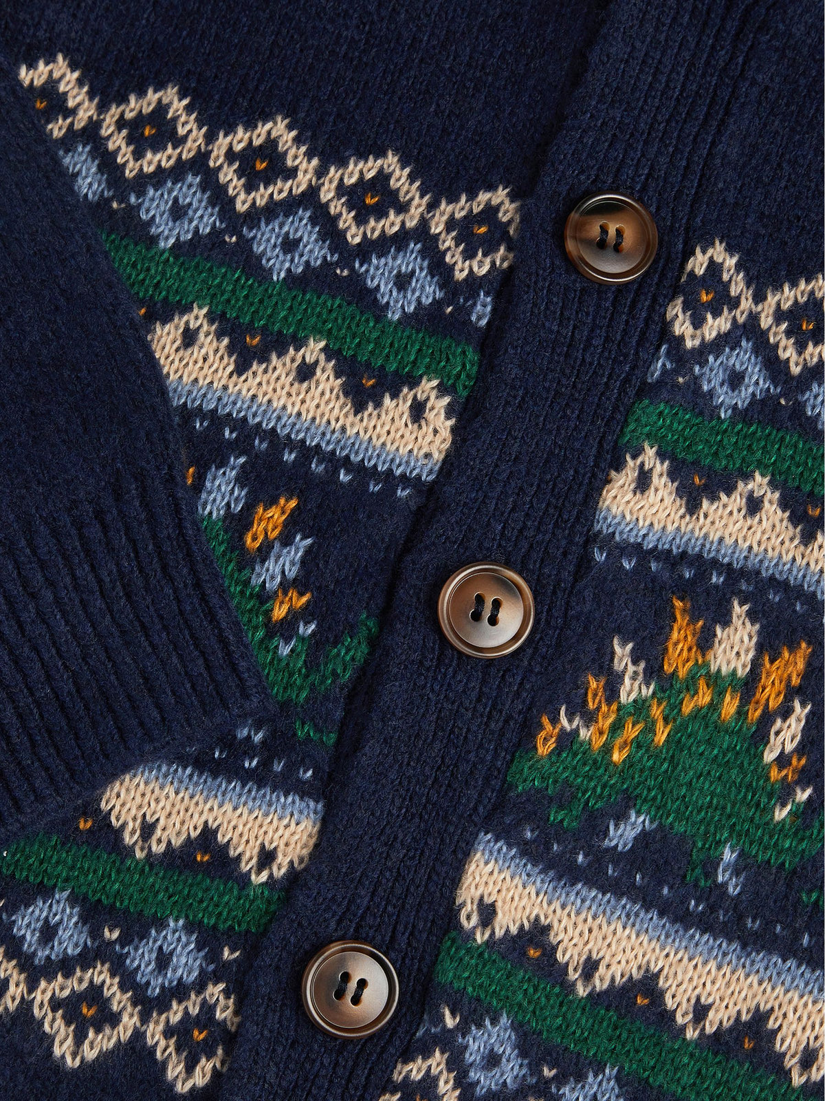 Monsoon Blue Dinosaur Fair Isle Cardigan - image 3