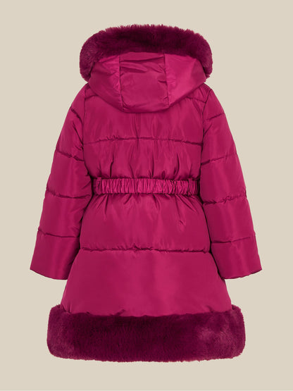 Monsoon Red Faux Fur Padded Coat - image 2
