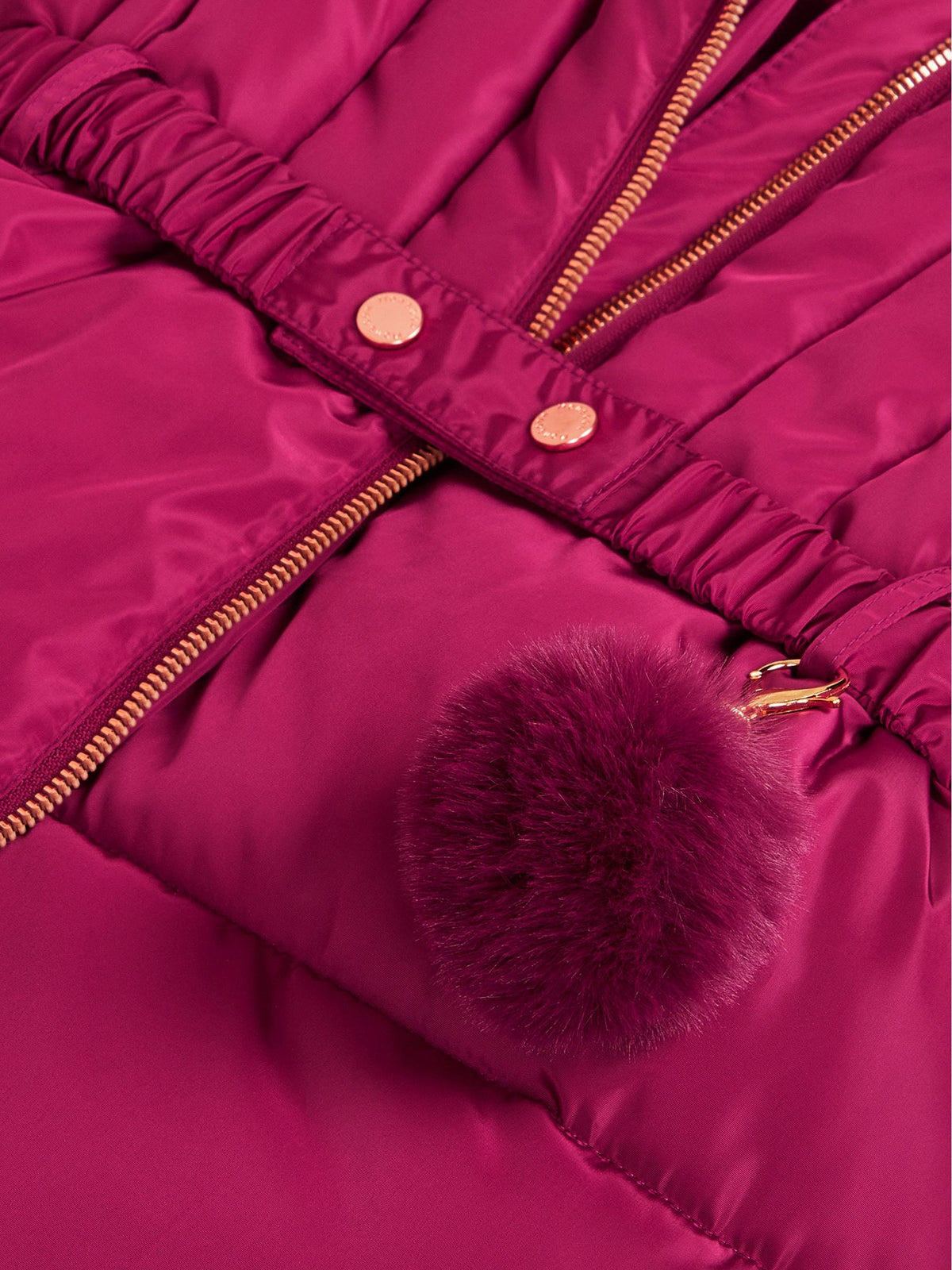 Monsoon Red Faux Fur Padded Coat - image 3