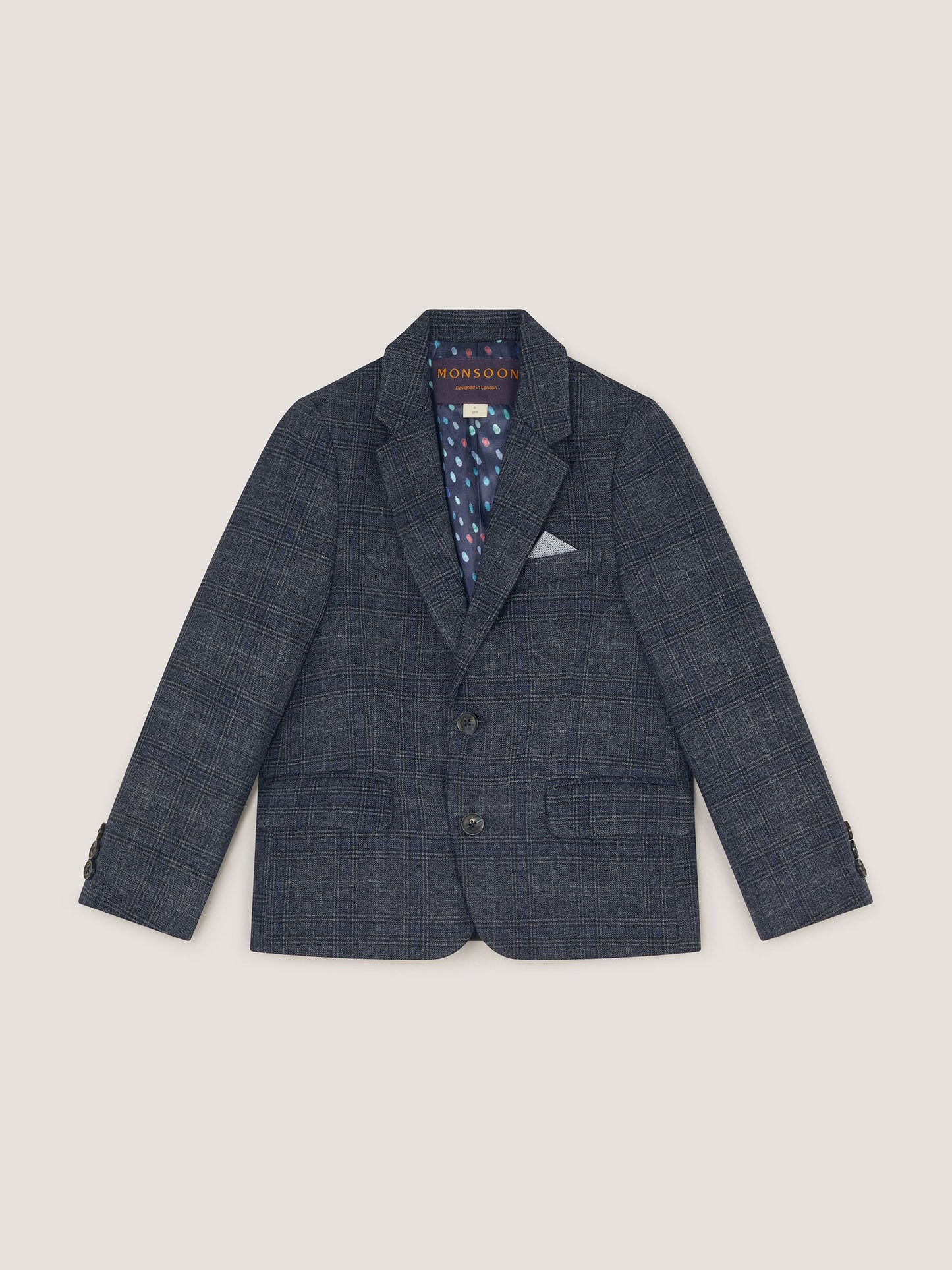 Dsiney Kidz - Monsoon Grey Rufus Check Suit Jacket image 2