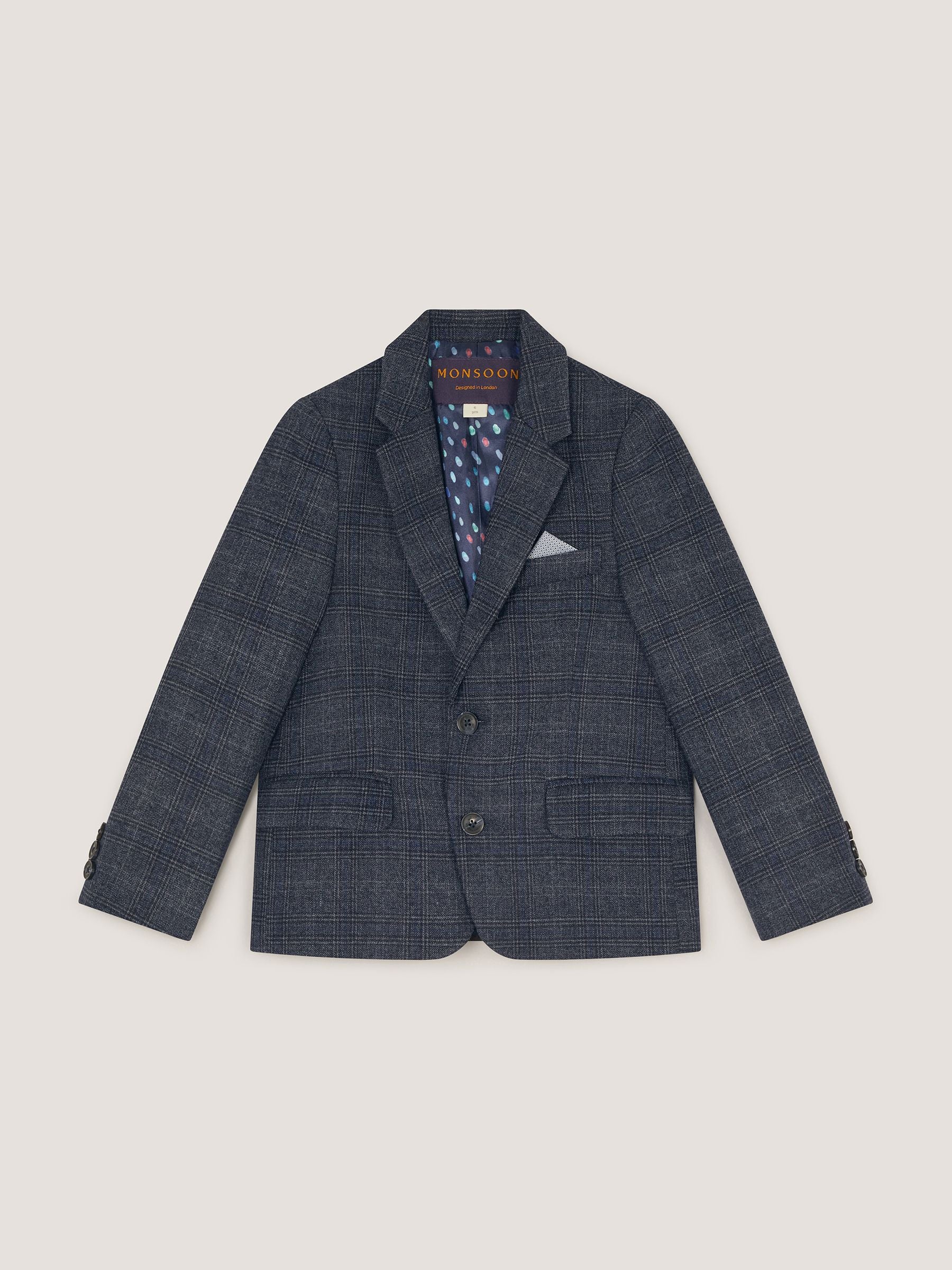Dsiney Kidz - Monsoon Grey Rufus Check Suit Jacket image 2