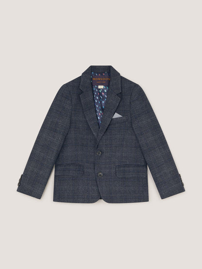 Dsiney Kidz - Monsoon Grey Rufus Check Suit Jacket image 2