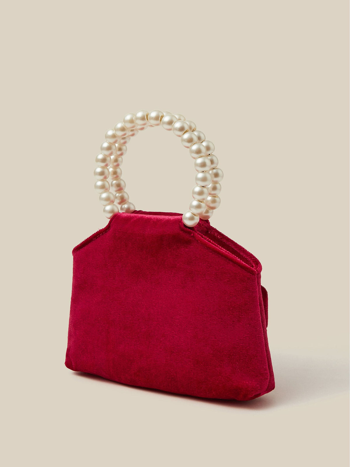 Monsoon Red Leila Rose Velvet Bag - image 2
