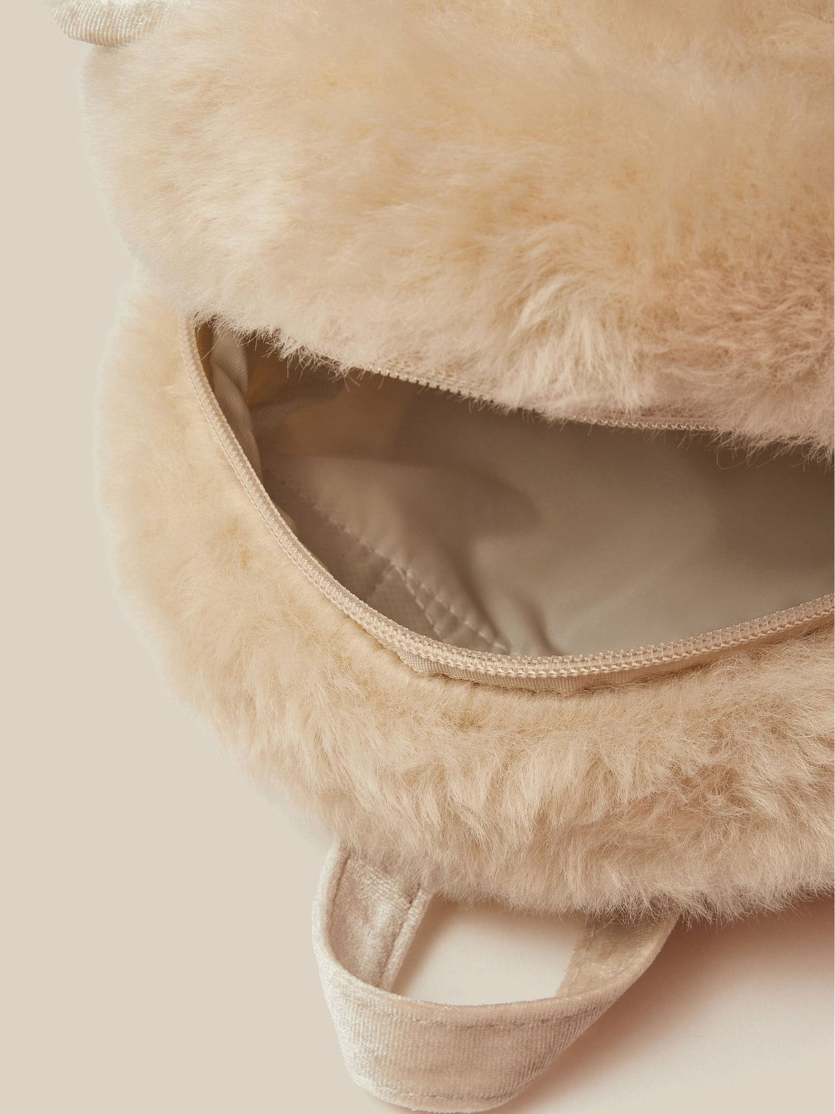 Monsoon Brown Fluffy Teddy Backpack - image 4