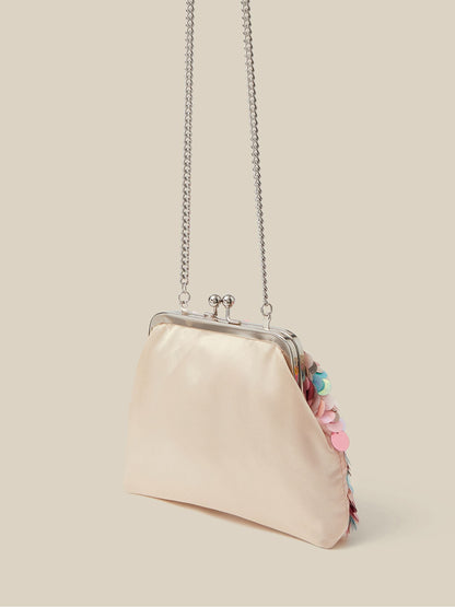 Monsoon Pink Sequin Clip Frame Bag - image 2