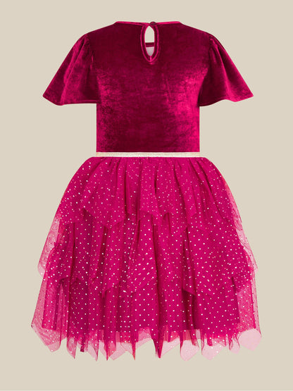 Monsoon Red Christmas Reindeer Disco Dress - image 4