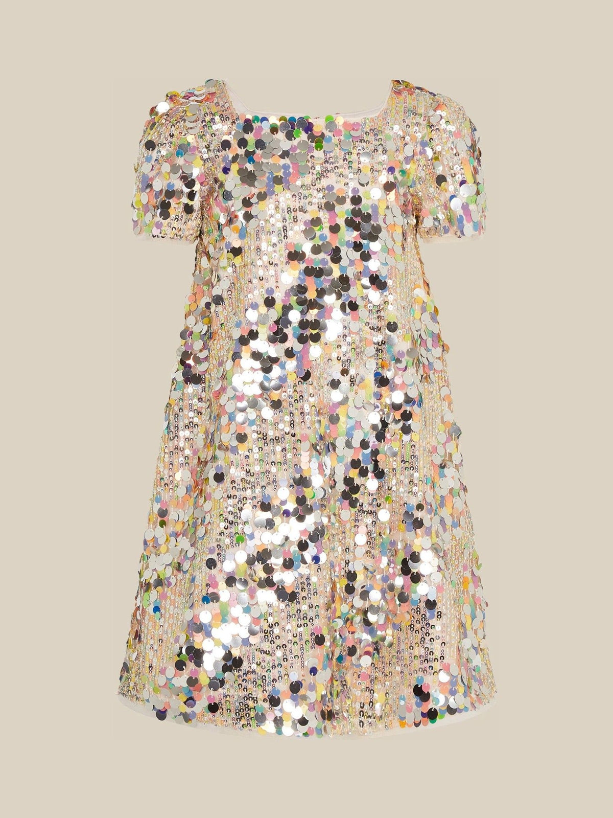 Dsiney Kidz - Monsoon Pink Zoe Rainbow Sequin Party Dress image 1